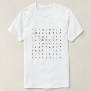 Best Man Fun Weddenschap Word Search Bachelor Part T-shirt
