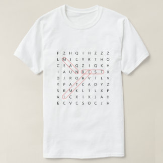 Best Man Fun Weddenschap Word Search Bachelor Part T-shirt