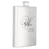 Best Man Gift: Elegant Script Monogram en Naam Flacon (Rechts)