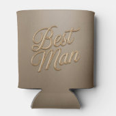 Best Man Gold Script Can Cooler (Achterkant)