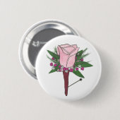 Best Man Groom Roos Wedding Boutonniere Button (Voorkant /achterkant)
