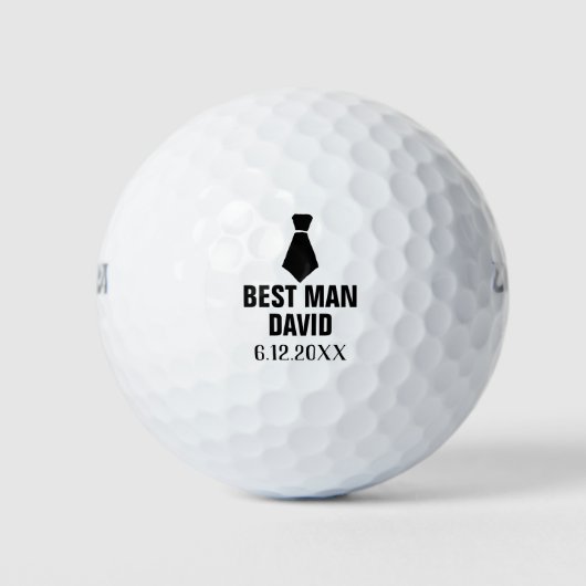 Best Man Grooms Man Mannen Cadeaus Feest Favor Bru Golfballen (Voorkant)