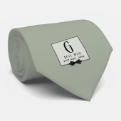 Best Man Groomsman Monogrammed Bow Stropdas Dank j (Opgerold)