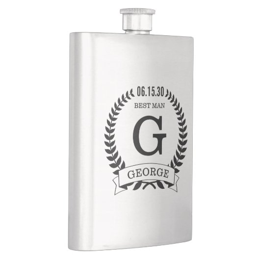 Best Man Initialen Flacon (Rechts)