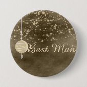 Best Man Ivory Lantern Ronde Button 7,6 Cm (Voorkant)