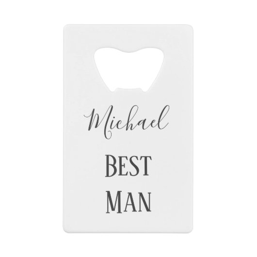Best Man Keepomwille Kredietkaart Flessenopener (Voorkant)