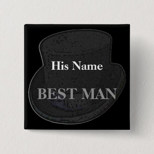 Best Man Name Tag Button (Voorkant)