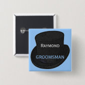 Best Man Name Tag Button (Voorkant /achterkant)