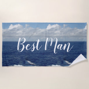 Best Man Ocean Waves Beach Towel Strandlaken