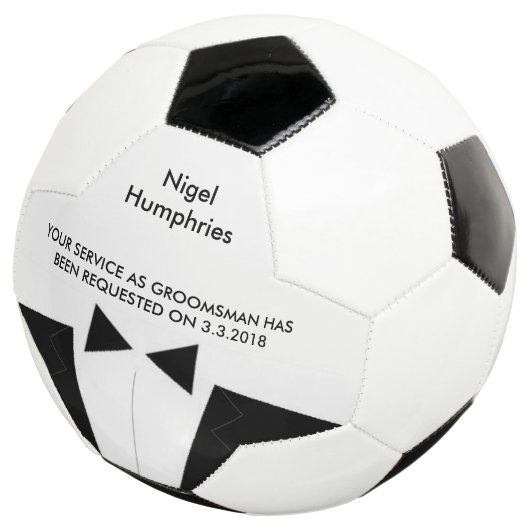 Best Man of Groomsman Voetbal Invite (Drie kwart)