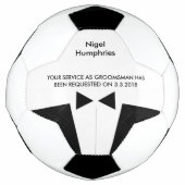 Best Man of Groomsman Voetbal Invite (Voorkant)