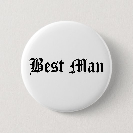"Best Man" pin Ronde Button 5,7 Cm (Voorkant)