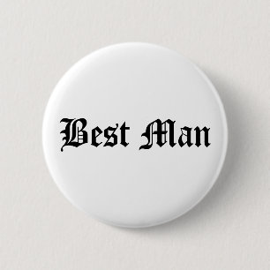 "Best Man" pin Ronde Button 5,7 Cm