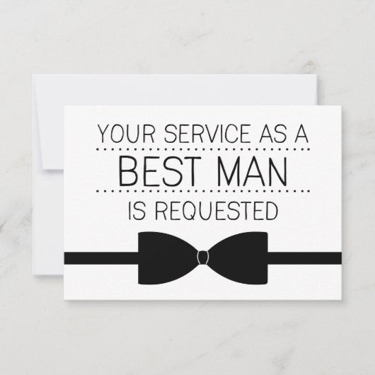 Best Man Request | Groomsmen Kaart (Voorkant)