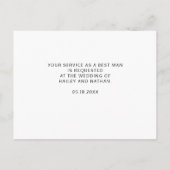 Best Man Request Modern Simple Uitnodiging Briefkaart (Achterkant)
