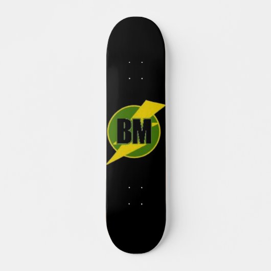 Best Man Skateboard (BM) — Zwart (Voorkant)