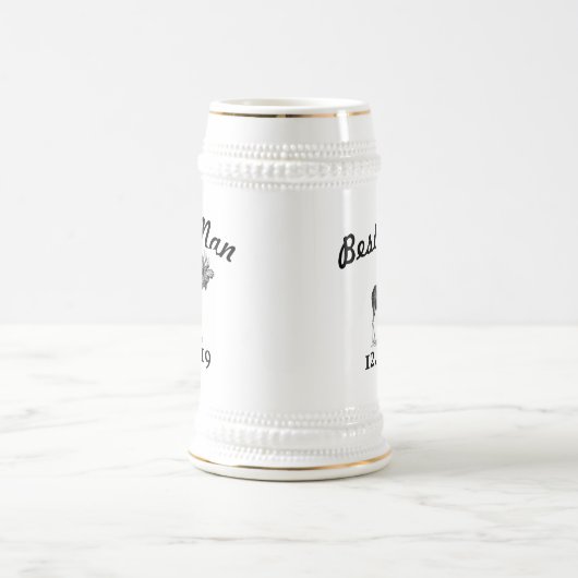 Best Man Stein  Moose Bierpul (Center)