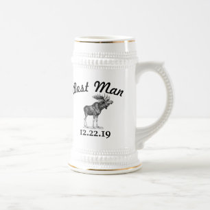 Best Man Stein Moose Bierpul