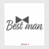 Best man tekst en Bow stropdas Sticker (Vel)
