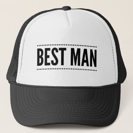 Best Man Trucker Hat Trucker Pet (Voorkant)