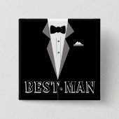 Best Man Tuxedo Art Button (Voorkant)