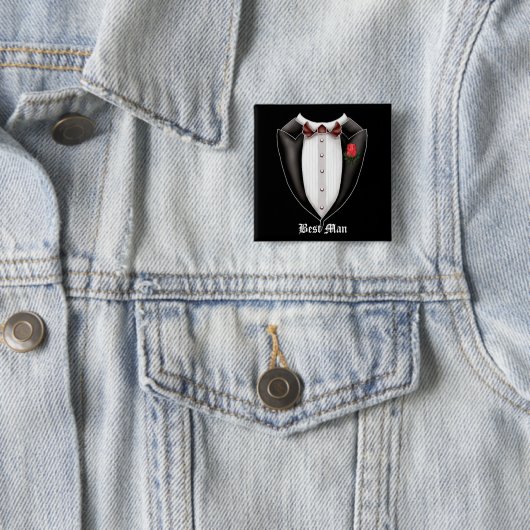 Best Man Tuxedo Button (In situ)