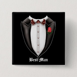 Best Man Tuxedo Button