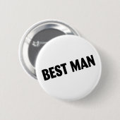 Best Man Wedding Black Ronde Button 5,7 Cm (Voorkant /achterkant)