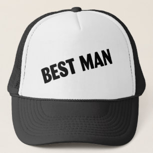 Best Man Wedding Black Trucker Pet
