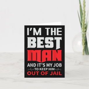 Best Man Wedding Groom Funny Bachelor Stag Party Kaart