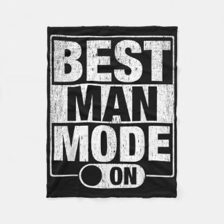 Best Man Wedding Groomsmen Funny Bridal Bachelor P Fleece Deken