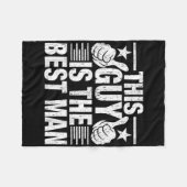 Best Man Wedding Groomsmen Funny Bridal Bachelor P Fleece Deken (Voorkant (Horizontaal))