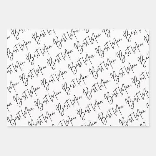 Best Man Wrapping Paper Flat Sheet Set 3 (Voorkant 2)