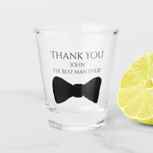 Best Mans Bow Stropdas Shot Glass Glas