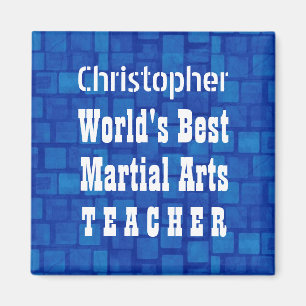 Best Martial Arts Teacher Blue Bricks A01A Magneet