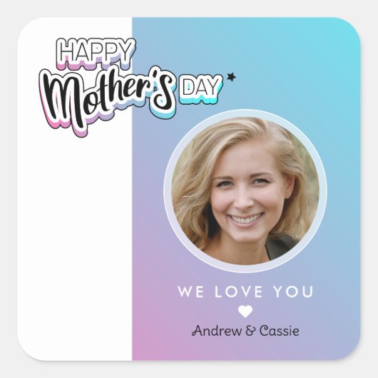 Best moge ever vierkante sticker (Voorkant)