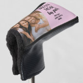 Best Mom by Par Custom Photo Pink Modern Golfheadcover (3/4 voorkant)