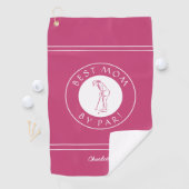 Best Mom by par Elegant Golfer Funny Pink Girly Golfhanddoek (Insitu)
