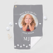 Best MOM By Par - Gepersonaliseerd Afbeelding Mono Golfhanddoek (Insitu)
