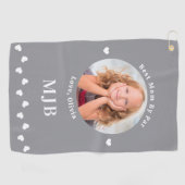 Best MOM By Par - Gepersonaliseerd Afbeelding Mono Golfhanddoek (Horizontaal)