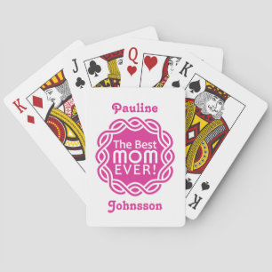 BEST MOM cartes à jouer personnalisées