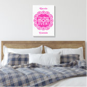 BEST MOM custom monogram canvas print (Insitu (Slaapkamer))
