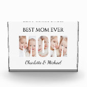 Best Mom Ever 3 Photos Cutout Letters Fotoblokken (Voorkant)