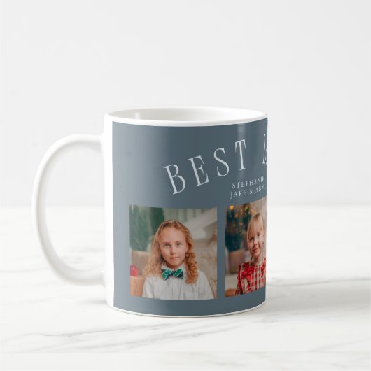Best Mom Ever 4-Photo Slate Blue Mothers Day  Koffiemok (Links)