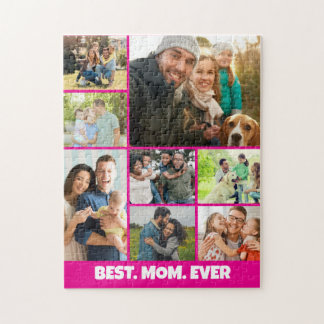 Best Mom Ever – 8 Photo Collage Frame Template Legpuzzel