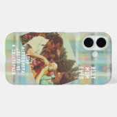 Best Mom Ever aangepaste foto plaid pastel groene Case-Mate iPhone Case (Achterkant (horizontaal))