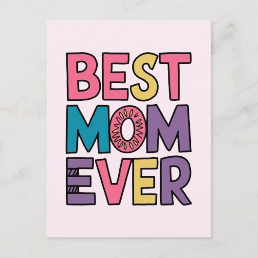 Best mom ever briefkaart (Voorkant)