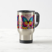 Best Mom Ever Butterfly Floral Mug (Devant droit)
