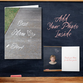 Best Mom Ever Chalk Art Mother's Day Card Kaart