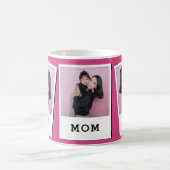 Best Mom Ever Custom 3 Photo Mug Pink (Centre)